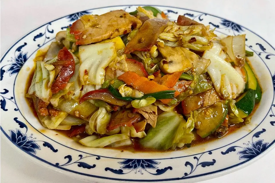 Vegetable Mixed Stir - Fry - Colorful veggies & meat stir - fried in savory sauce at Lucky Star Chinese Restaurant in North Bend